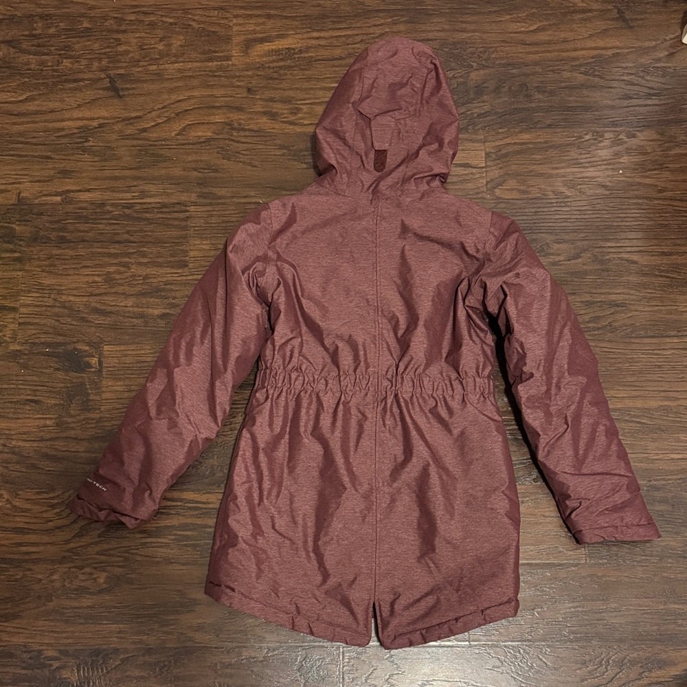 Columbia OmniTech Kids' Burgundy Hooded Puffer Jacket - Picture 2 of 10